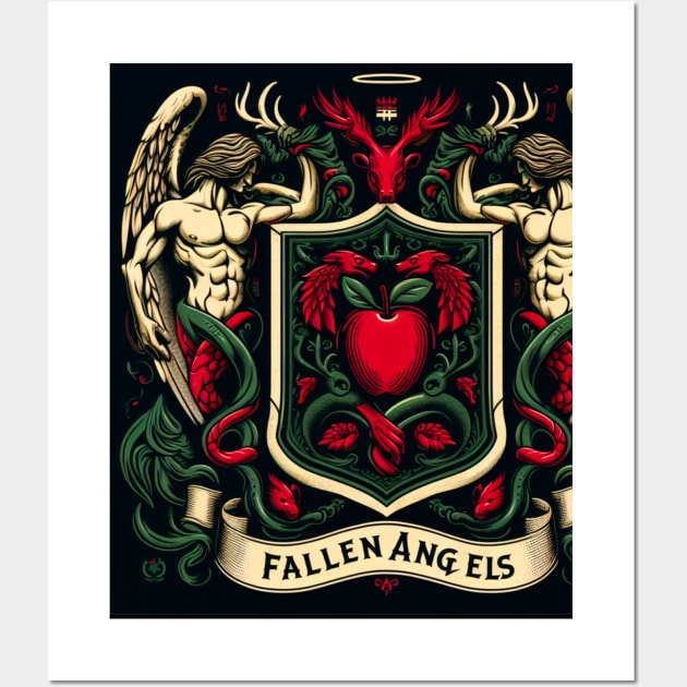 Fallen Angels coat of arms 4 Wall Art by Alex Robinson 